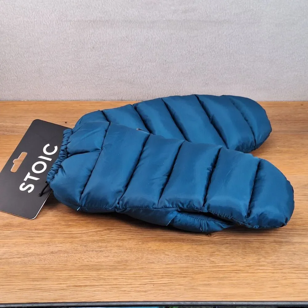 Stoic Primaloft Insulated Puffer Mittens Gloves Small Blue Water Resistant NWT